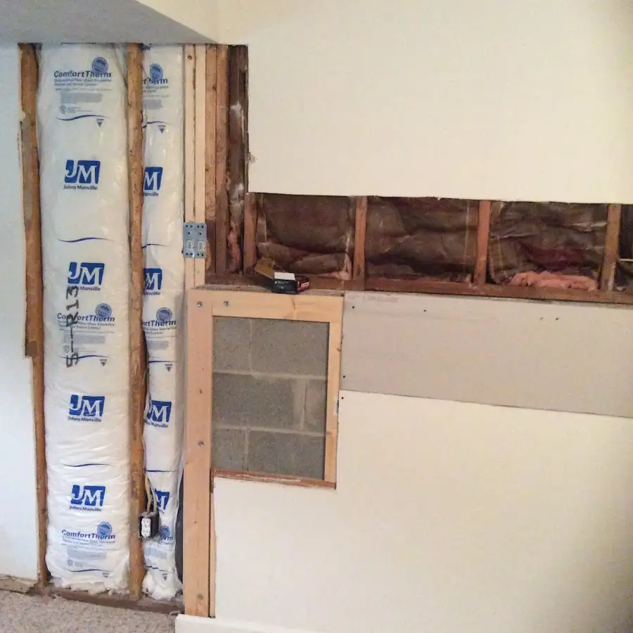 Wall insulation replacement during Odor Removal & Deodorization in O'Hara